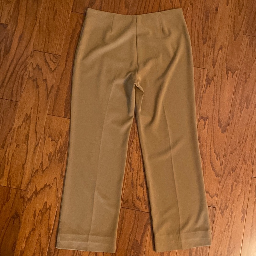 Catherine Stewart khaki size 10 pants- zips to the side - Picture 2 of 12
